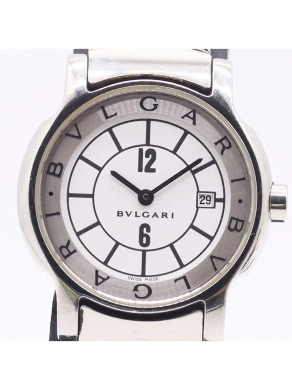 Bvlgari Bulgari Solo Tempo Quartz Date White Dial Watch